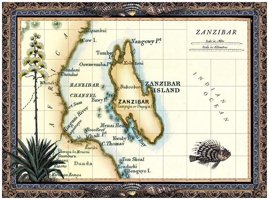 Adworks Advertising, Sydney : Victorian Map of Zanzibar