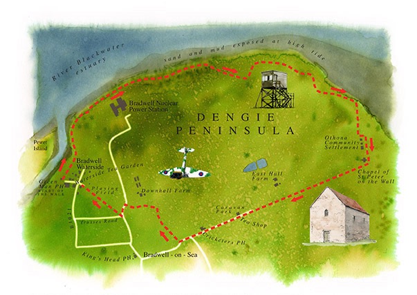 Saga Magazine illustrated walks series : Dengie Peninsula, Essex