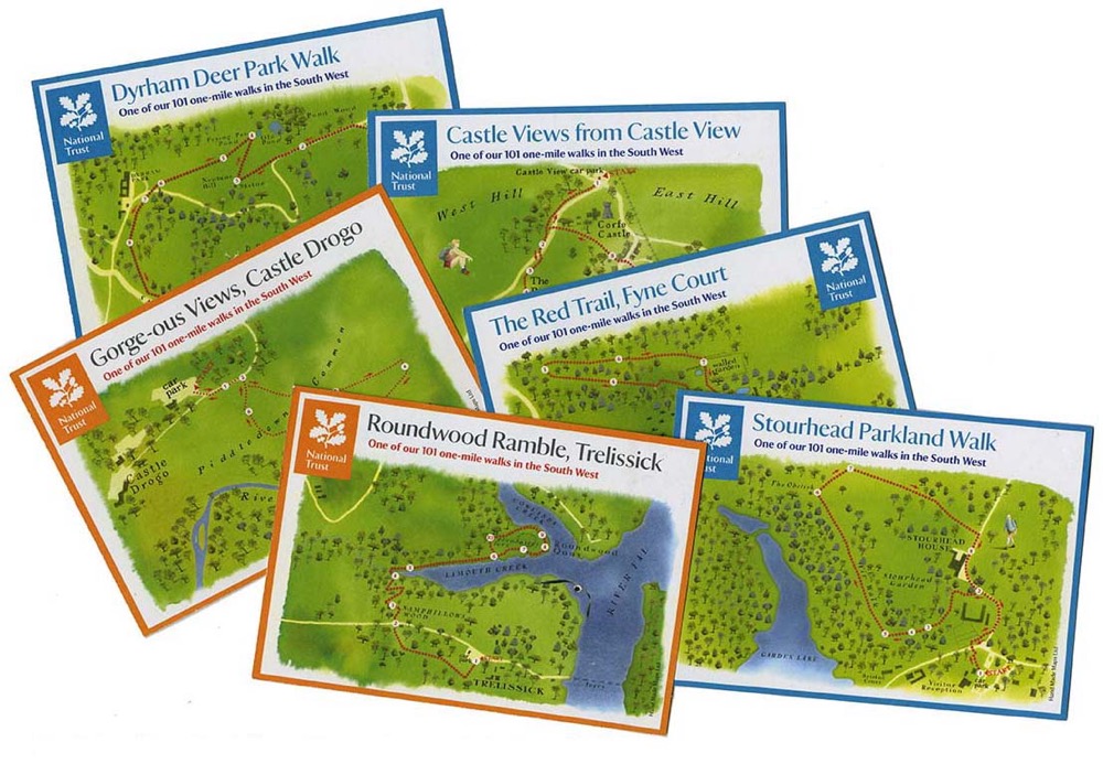 The National Trust South West : illustrated postcards for the one-mile walk series
