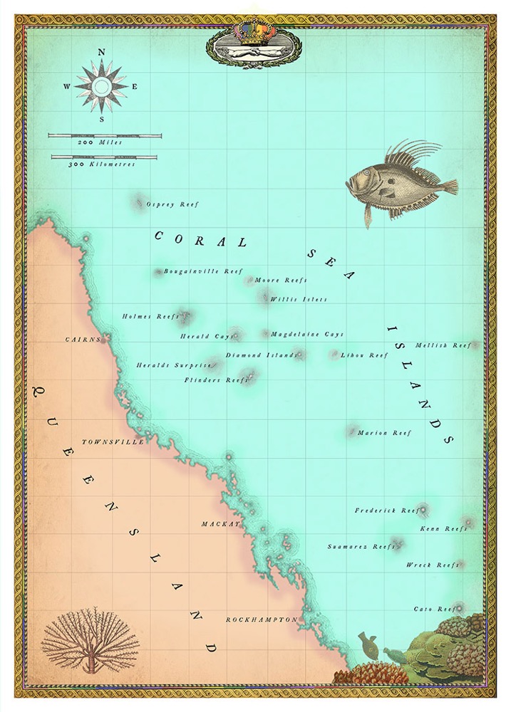Elwin Street : 'The Curious Atlas' Coral Sea Islands