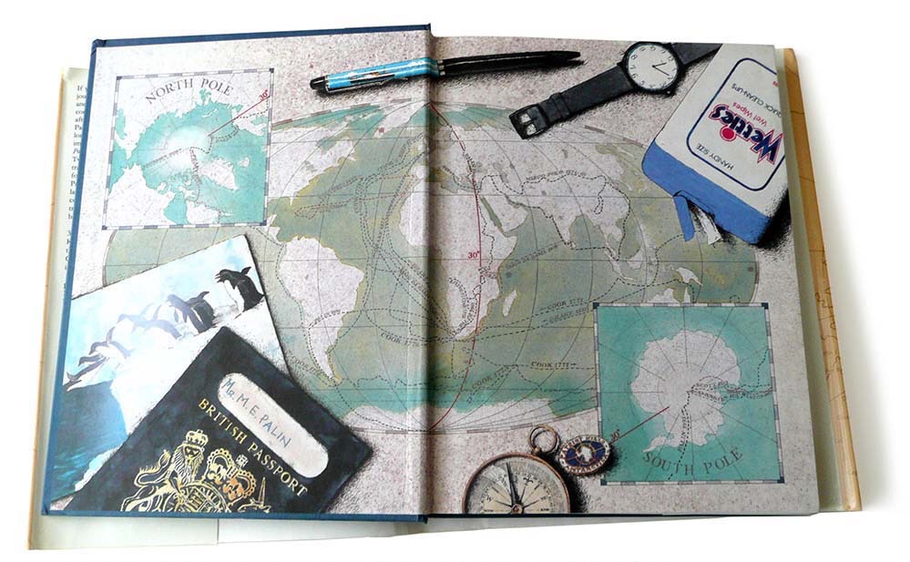 BBC Worldwide : 'Pole to Pole' by Michael Palin , enpapers illustrated map and 6 route maps inside