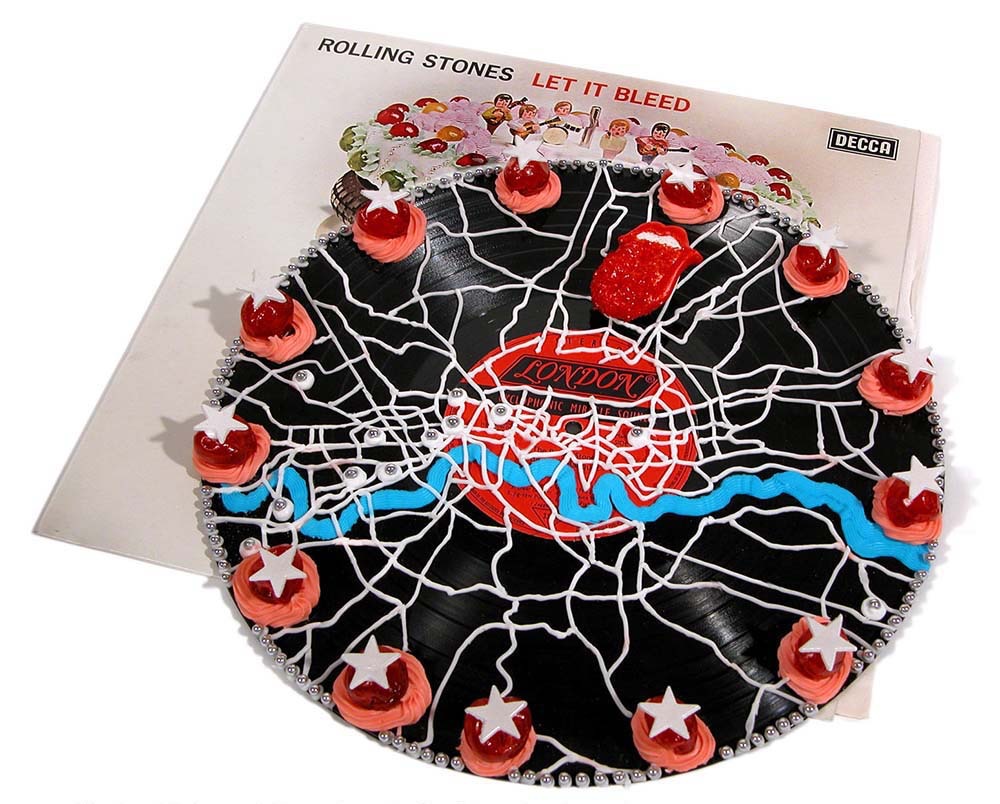 Weekend Telegraph Magazine : The Rolling Stones in London as a iced cake-record-map...