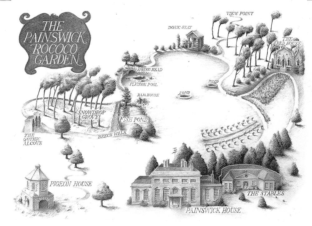 Country Life Magazine : illustrated gardens series - Painswick Rococo Garden, Gloucestershire
