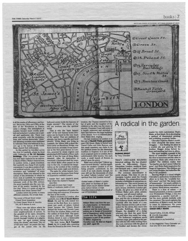 The Times Weekend Section : William Blake's London